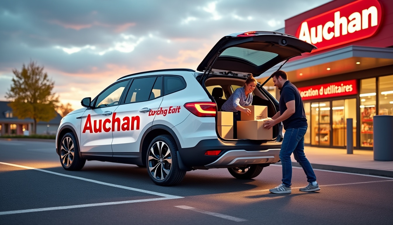 Illustration: Découvrir le service de location d’utilitaires dans les hypermarchés Auchan